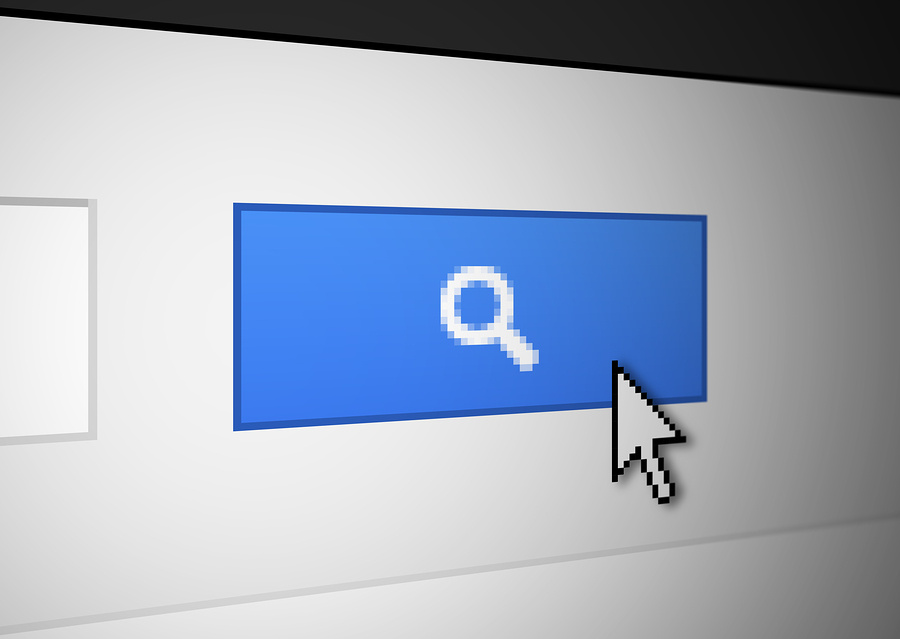 Magnifying glass button